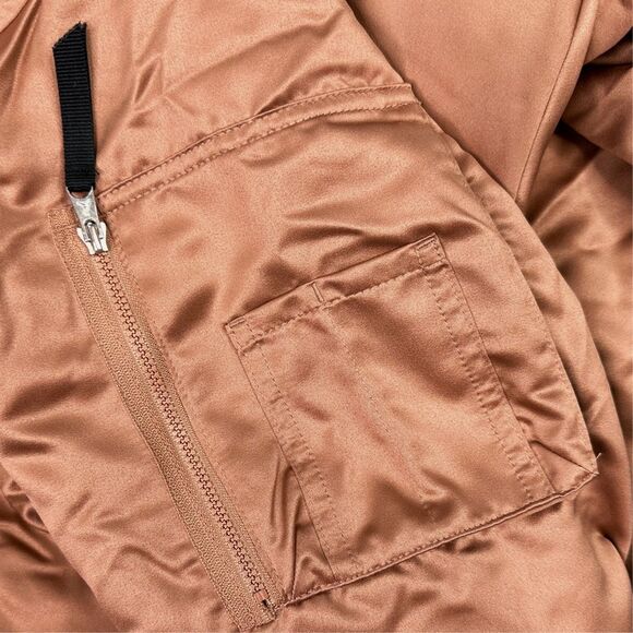 Nike Women’s Jordan Flight Renegade Satin Bomber Jacket - Size 1X - Picture 7 of 9